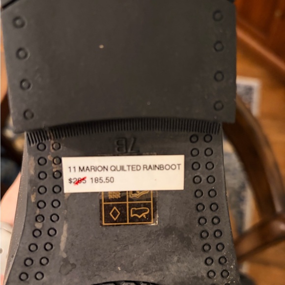 Tory Burch Black Quilted Rain Boots - Picture 8 of 8